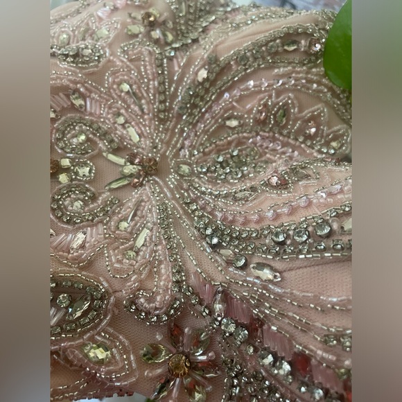 Terani Couture, Ballroom Gown, Strapless, Pink, Beaded Detail With Lace up Back. - Picture 2 of 7